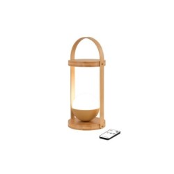 Lampe extérieur Lisala, rechargeable usb, 1300 lumens, intensité variable, bambou, INSPIRE