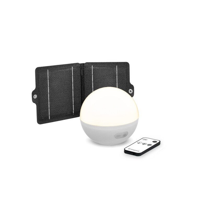 Ampoule boule extérieur Caspe, usb + solaire, IP54, 1300 lumens, INSPIRE