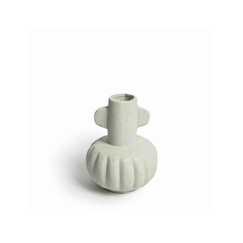 Vase en céramique, diam.15 x H.19 cm, vert