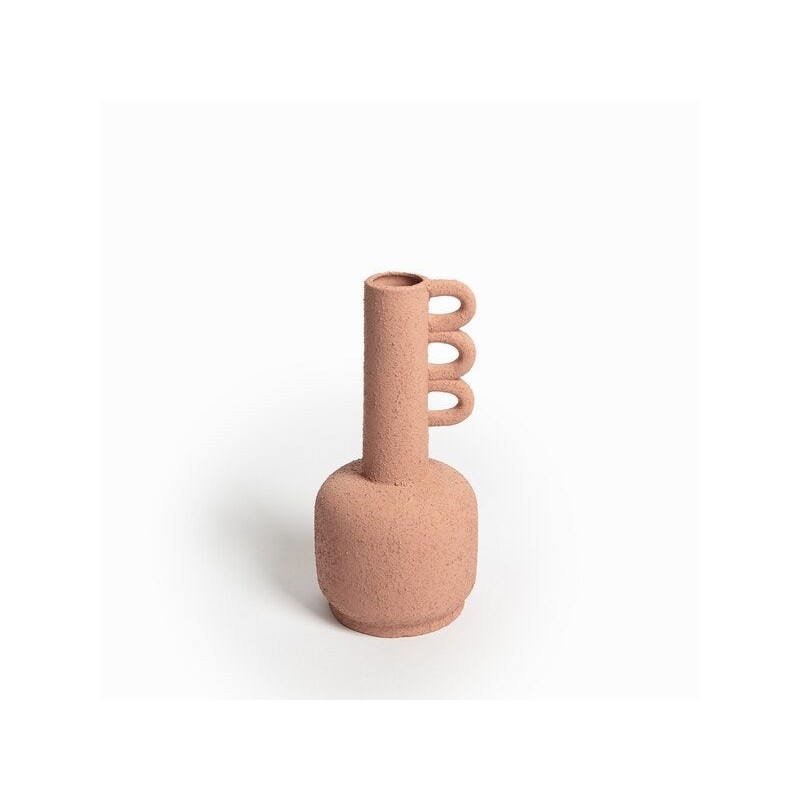 Vase en céramique, Terra Cotta, diam.12 x H.25 cm