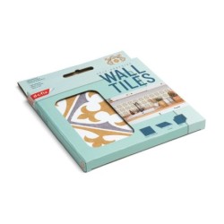 6 credences adhesives dalles murales adhesives Wall Tiles, nadia jaune, 15.2 cm