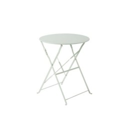 Table de jardin pliante NATERIAL rond vert sage, 2 personnes