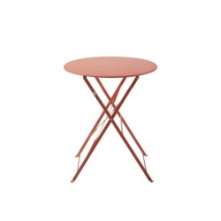 Table de jardin pliante NATERIAL rond 2 personnes orange