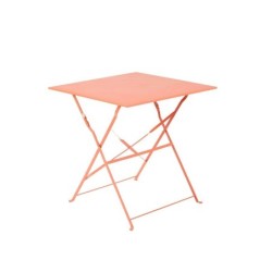 Table de jardin pliante NATERIAL Flora carré orange / cuivré 2 personnes