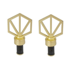 2 embouts pour barre de vitrage, Diam.10 mm, dore Chic, CESSOT