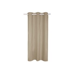 Rideau occultant aspect lin , Aleyna beige  l.140 x H.280 cm