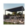 Pergola autoportante aluminium, NATERIAL Manea, 9.1 m², gris