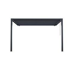 Pergola adossée aluminium, NATERIAL Manea, 9.1 m², gris