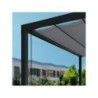 Pergola adossée aluminium, NATERIAL Manea, 9.1 m², gris