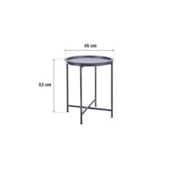 Table d'appoint gris anthracite NATERIAL Mobis diamètre 45 cm