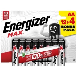 Lot de 12 + 4 piles lr06, 1.5 V, ENERGIZER