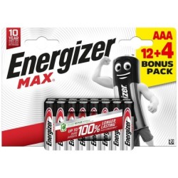 Lot de 12 + 4 piles lr03 aaa, 1.5 V, ENERGIZER