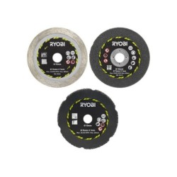 Lot de 3 disques diam. 76 mm acier pour inox, plaque de plâtre, plastique Rakcot03 RYOBI