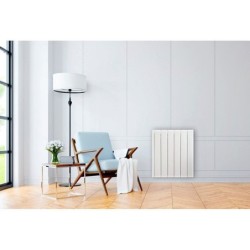 Radiateur électrique à inertie fluide 1500 W HJM Alanis horizontal blanc