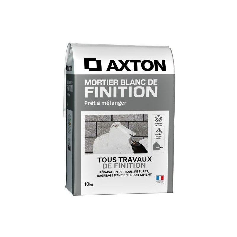 Mortier de finition blanc AXTON, 10kg