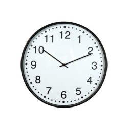 Horloge moderne, diam.40.5 cm, blanc et noir