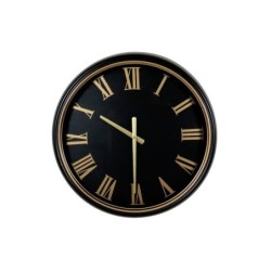 Horloge classique EMDE noir et doré Diam.50 cm