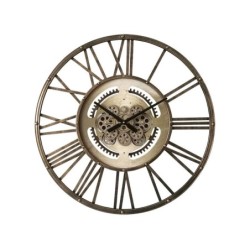 Horloge en métal avec mécanisme, diam.70 cm, cuivre