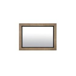 Miroir rectangulaire, bois et métal, l.50 x H.70 cm