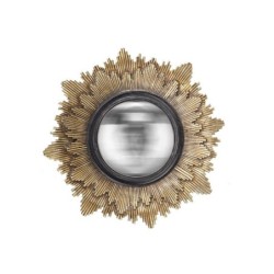 Miroir rond Leonie doré diam.20 cm EMDE