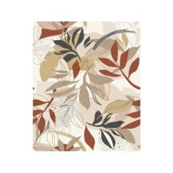 Papier peint vinyle intissé feuille Aldea beige