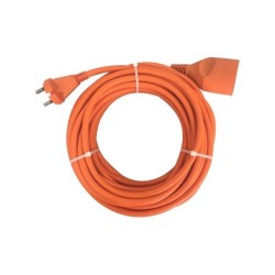 Rallonge electrique de terre sans terre HO5VVF, orange, 10 m, Lexman