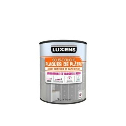 Sous-couche plaque de plâtre, LUXENS, blanc, 1 litre