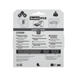 Double face extérieur 10m x 19mm Fix 3M gris