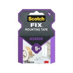 Double Face Miroir 1,5m x 19mm Fix 3M blanc