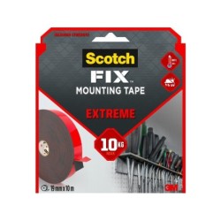 Double Face Extrême 10m x 19mm Fix 3M blanc