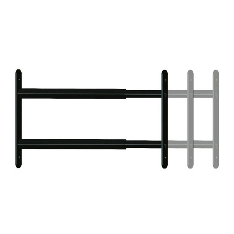 Grille de défense télescopique, AFBAT, 2 barreaux 55 cm à 103 cm, acier peint noir