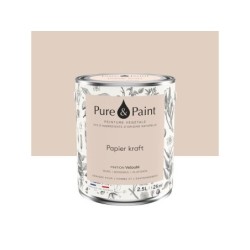 Peinture papier kraft mur, plafond et boiserie , PURE  PAINT velours 2.5 l