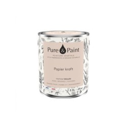 Peinture papier kraft mur, plafond et boiserie , PURE  PAINT velours 2.5 l