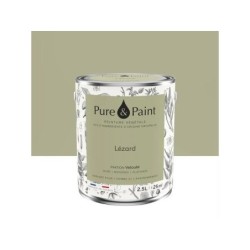 Peinture lezard mur, plafond et boiserie , PURE  PAINT velours 2.5 l