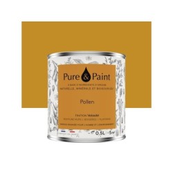 Peinture pollen mur, plafond et boiserie , PURE  PAINT velours 0.5 l