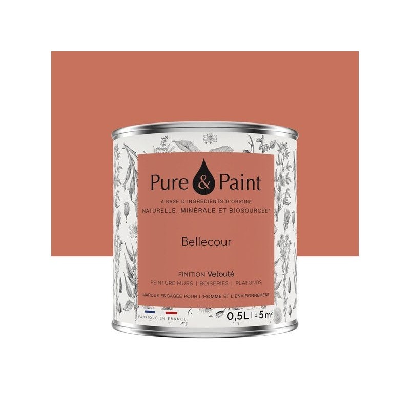 Peinture bellecour mur, plafond et boiserie , PURE  PAINT velours 0.5 l