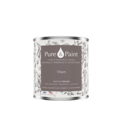 Peinture vison mur, plafond et boiserie , PUREPAINT velours 0.5 l