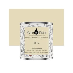 Peinture dune mur, plafond et boiserie , PURE  PAINT velours 0.5 l