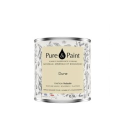 Peinture dune mur, plafond et boiserie , PURE  PAINT velours 0.5 l