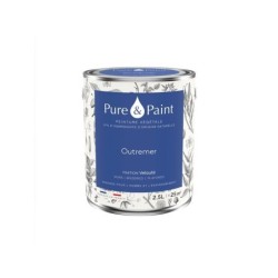 Peinture outremer mur, plafond et boiserie , PURE  PAINT velours 2.5 l