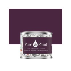 Testeur peinture aubergine velours , PURE  PAINT 100 ml