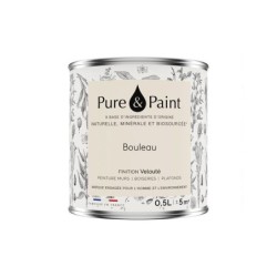 Peinture bouleau mur, plafond et boiserie , PURE  PAINT velours 0.5 l