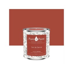 Peinture soir de sienne mur, plafond et boiserie , PURE  PAINT velours 0.5 l