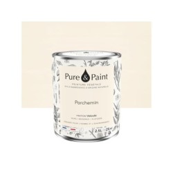 Peinture parchemin mur, plafond et boiserie , PURE  PAINT velours 2.5 l