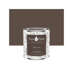 Peinture brun ours mur, plafond et boiserie , PURE  PAINT velours 0.5 l