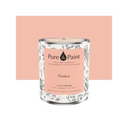 Peinture roseus mur, plafond et boiserie , PURE  PAINT velours 2.5 l