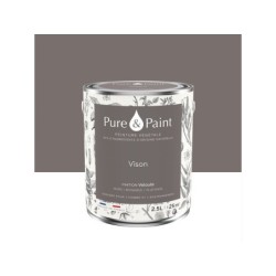 Peinture vison mur, plafond et boiserie , PUREPAINT velours 2.5 l