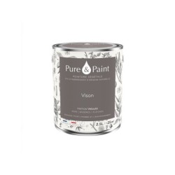 Peinture vison mur, plafond et boiserie , PUREPAINT velours 2.5 l