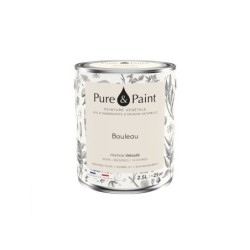 Peinture bouleau mur, plafond et boiserie , PURE  PAINT velours 2.5 l