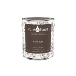 Peinture brun ours mur, plafond et boiserie , PURE  PAINT velours 2.5 l